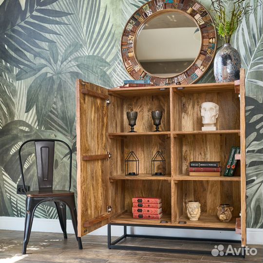 Комод деревянный светлый лофт