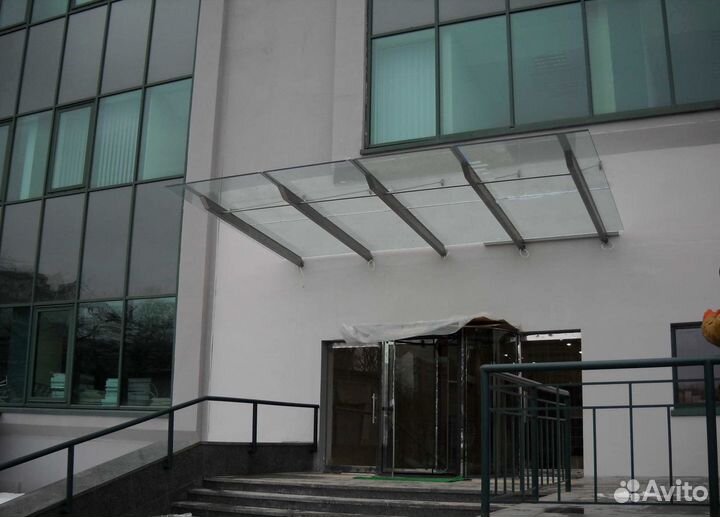 Стеклянные козырьки