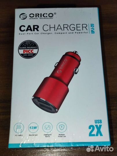 Зарядное устройство в автомобиль orico USB