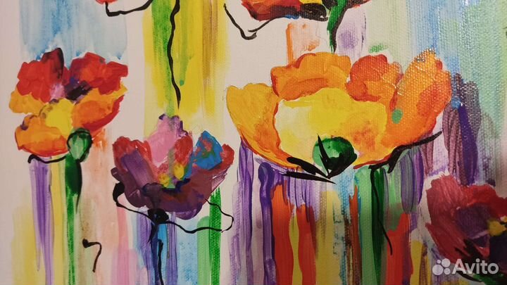 Картина акрилом на холсте