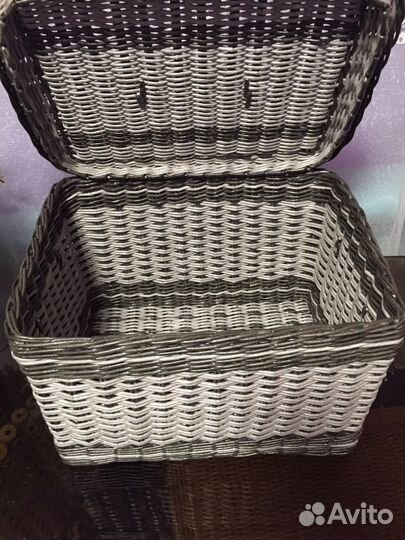 Плетёный короб, ящик, корзина для хранения