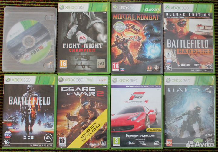 Диски игровые для X Box 360