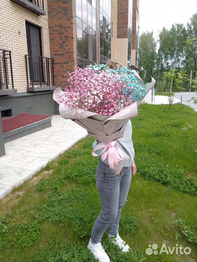 Букет цветов из гипсофилы, доставка