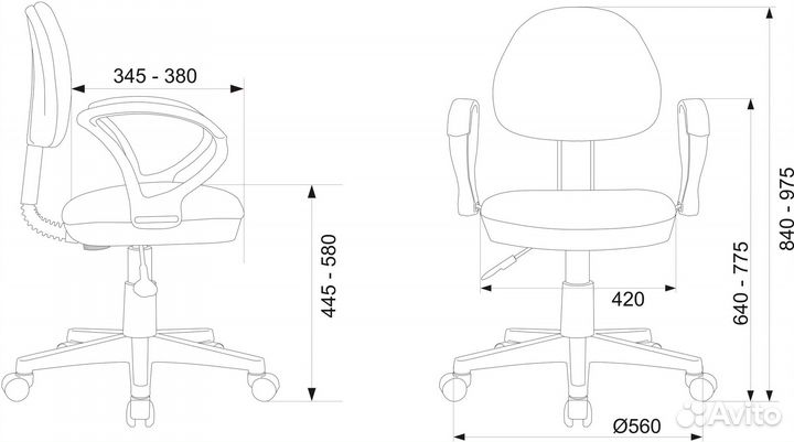 Кресло компьютерное, KD-3 WH ARM, розовый, ткань