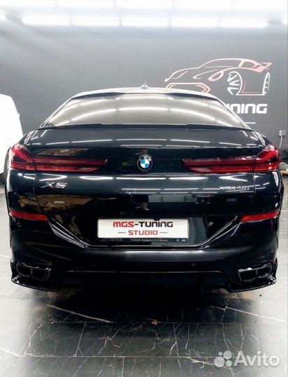 Губа + диффузор с насадками для BMW X6 G06