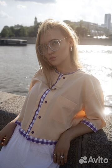 Винтажная рубашка апсайкл