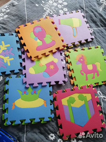 Коврик пазл, трактор