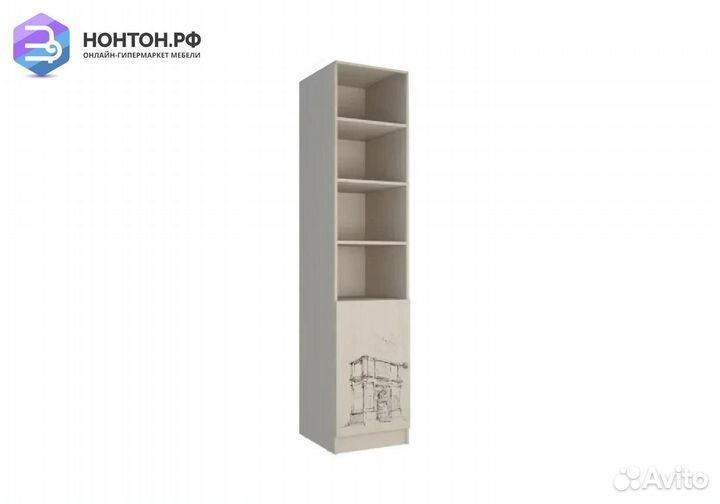 Стеллаж Мийа-3А ясень шимо светлый / фотопечать го