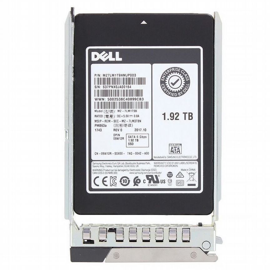 [9W12R] Жесткий Диск Dell 1.92tb Sata3 2,5" Ssd 9w12r