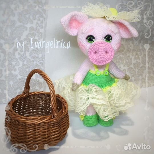 Свинка Соня. Ручная работа. Крючком