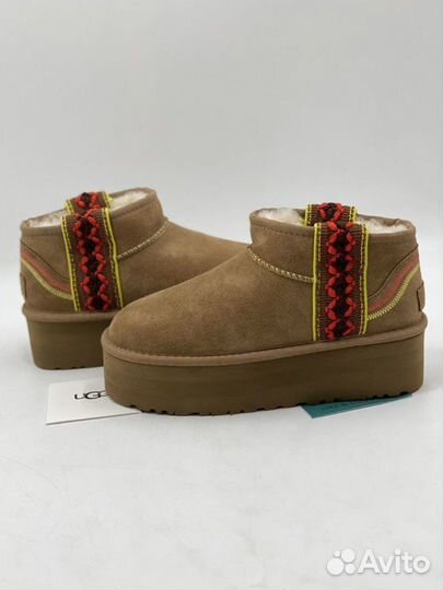 Ugg Classic Ultra Mini Braid Plarform Chestnut