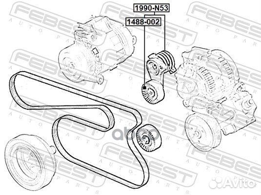 Натяжитель ремня 1990-N53 Febest