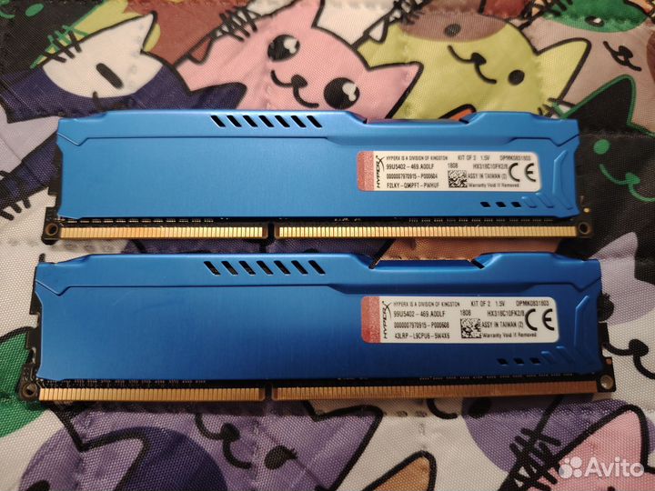 Оперативная память Hyper X Fury DDR3 1866Mhz 2x4GB