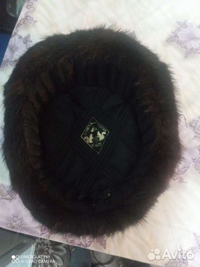 Норковая шапка мужская 56 65