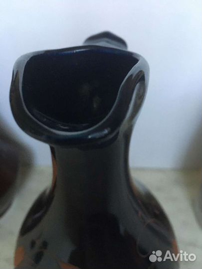 Ваза кувшин керамический СССР цвет кобальт