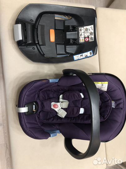 Автолюлька cybex aton с базой isofix 0+