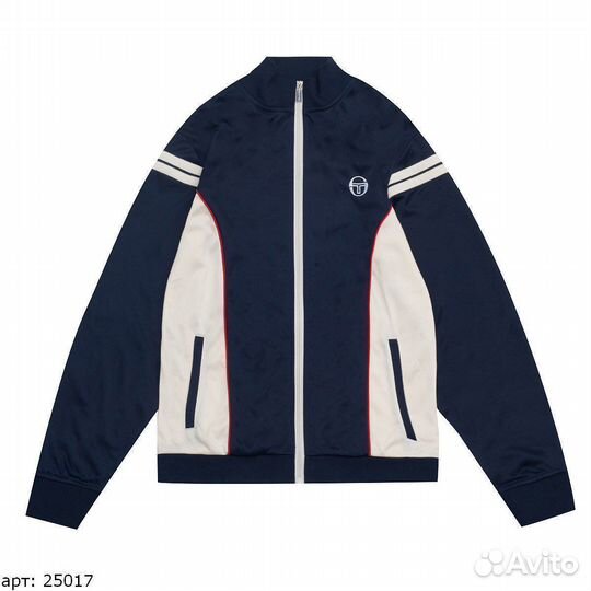 Олимпийка sergio tacchini white синяя