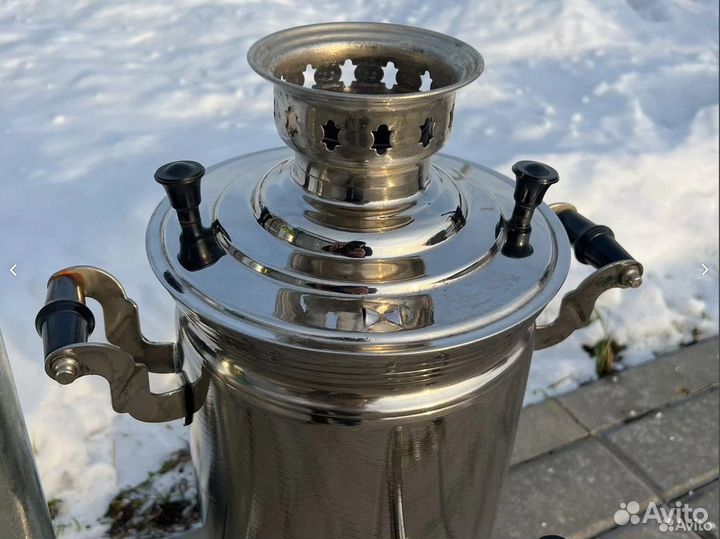 Самовар дровяной тульский новый 5л