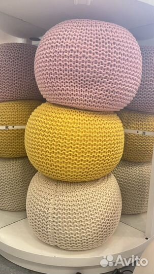Пуф вязанный