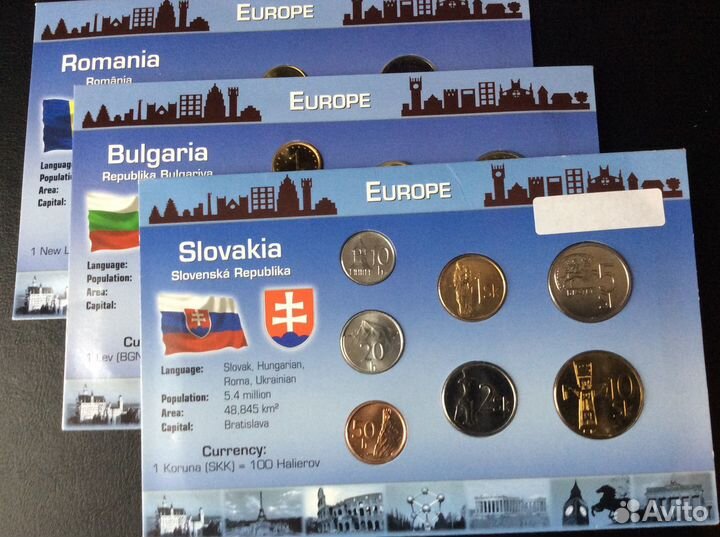 Иностранные монеты. Наборы монет