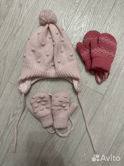 Комплект шапка, рукавички