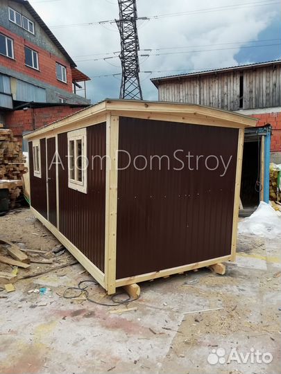 Бытовка деревянная утепленная с электрикой