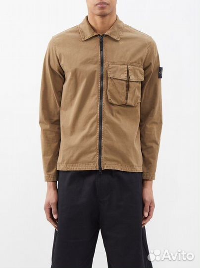 Куртка stone island organic OLD treatment brown