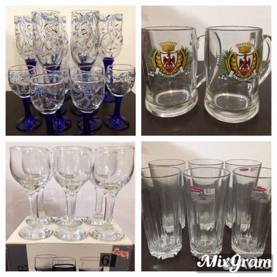 Рюмки, бокалы, стаканы