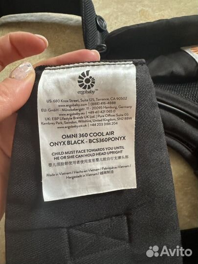 Рюкзак Ergobaby omni 360 Cool Onyx Black