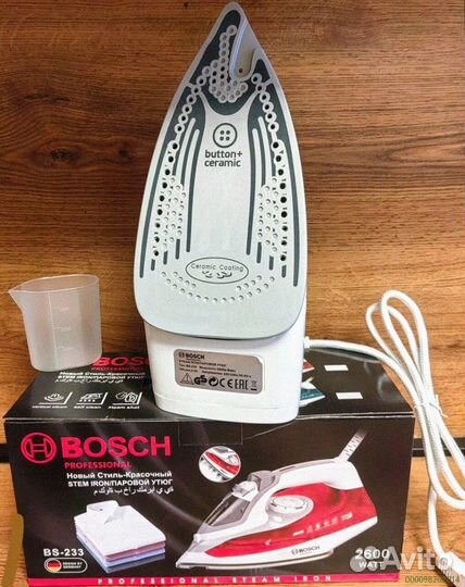 Новый утюг Bosch с керамическим покрытием 2600w (Арт.68774)