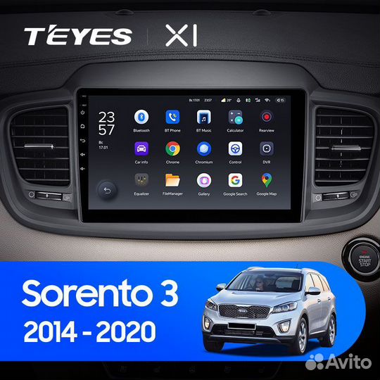 Штатная магнитола Teyes X1 4G Kia Sorento 3 14-20