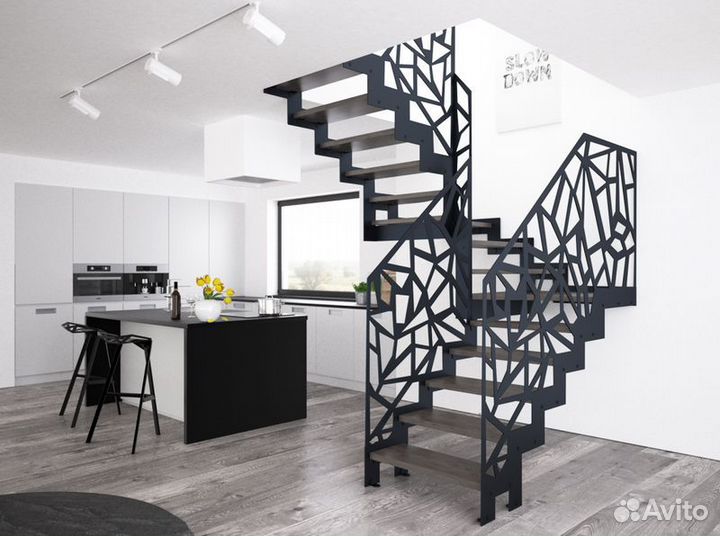 Каркас лестницы на 2 этаж