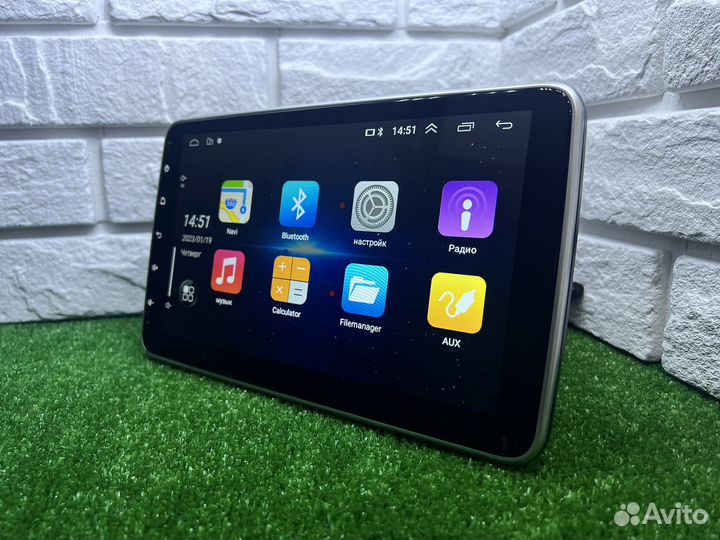 Автомагнитола 1DIN 10” с поворотным экраном