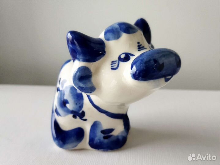 Фигурка гжель, коровка