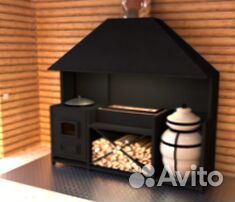 Мангал С печкой под казан