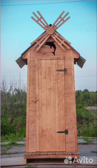 Дачный туалет деревянный Э070