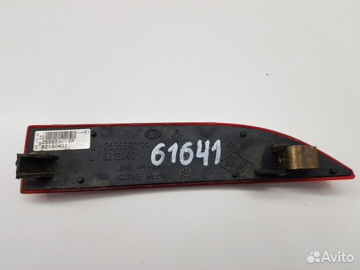 Катафот заднего бампера левый (Renault Logan)