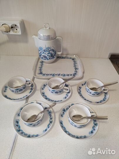 Сервиз кофейный Зима,ссср.Барановка