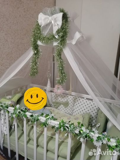 Комплект в кроватку+ бортики