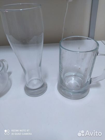 Пивная кружка, и бокалы для пива