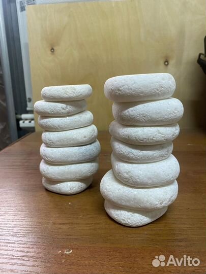 Камни тёмный змеевик,белый мрамор жадеит для спа