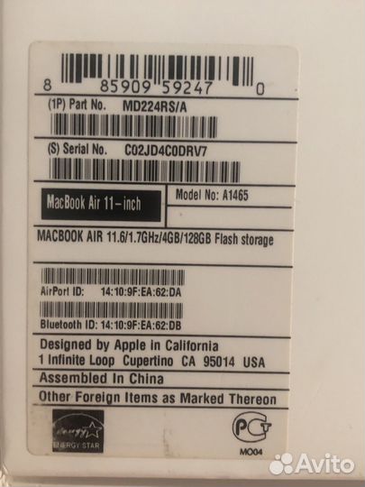 Apple MacBook Air 11 2012