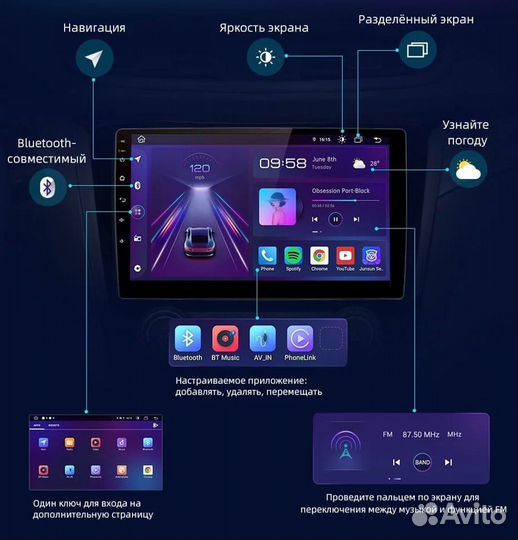 Андроид магнитола Renault Logan/Sandero 2015+