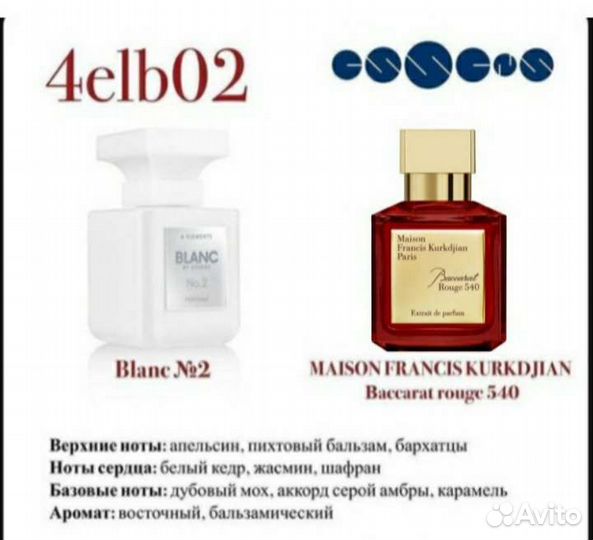 Духи Баккарат Руш (BaccaratRouge540) 50мл Essens