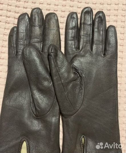 Перчатки женские кожаные