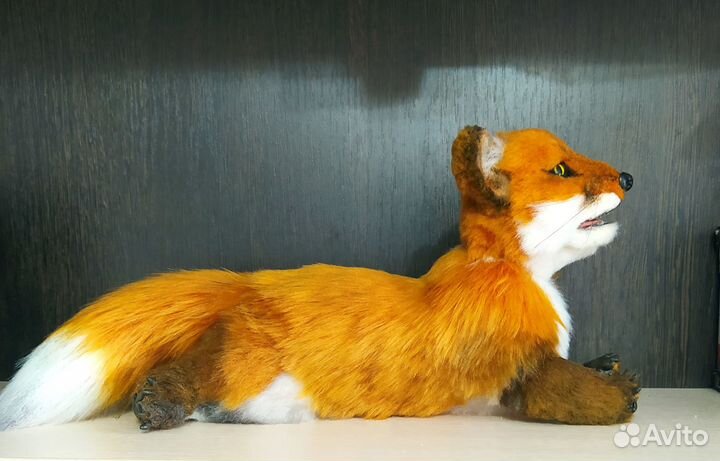 Игрушка лиса реалистичная авторская работа