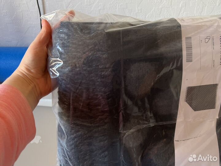 IKEA новый Роварор плед шерсть 150х200