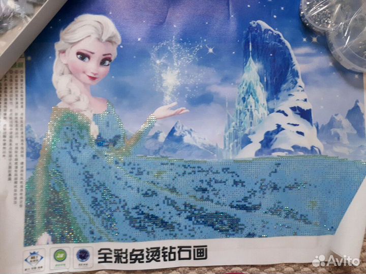 Алмазная вышивка пазлы свеча холодное сердце