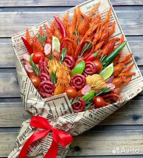 Съедобный букет из раков