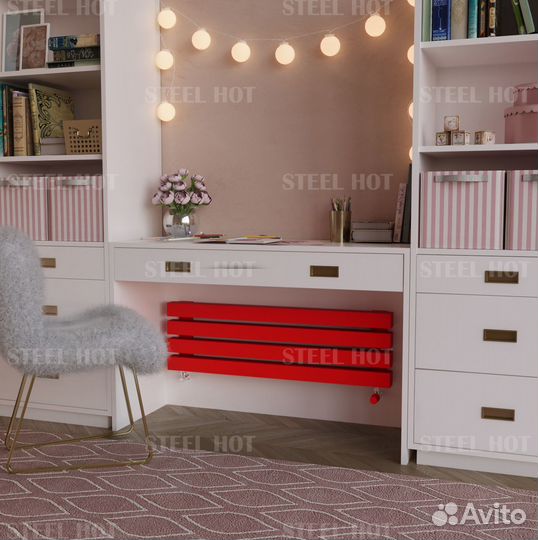 Вертикальный дизайнерский радиатор Steel-Hot от пр